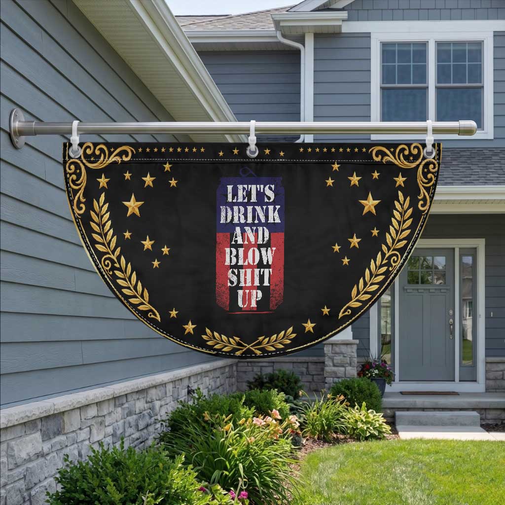 Funny Beer American Flag 4th of July Patriotic Fan Flag Merica Drinking USA