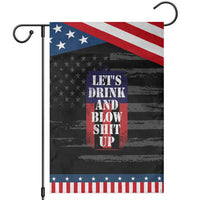 Funny Beer American Flag 4th of July Garden Flag Merica Drinking USA