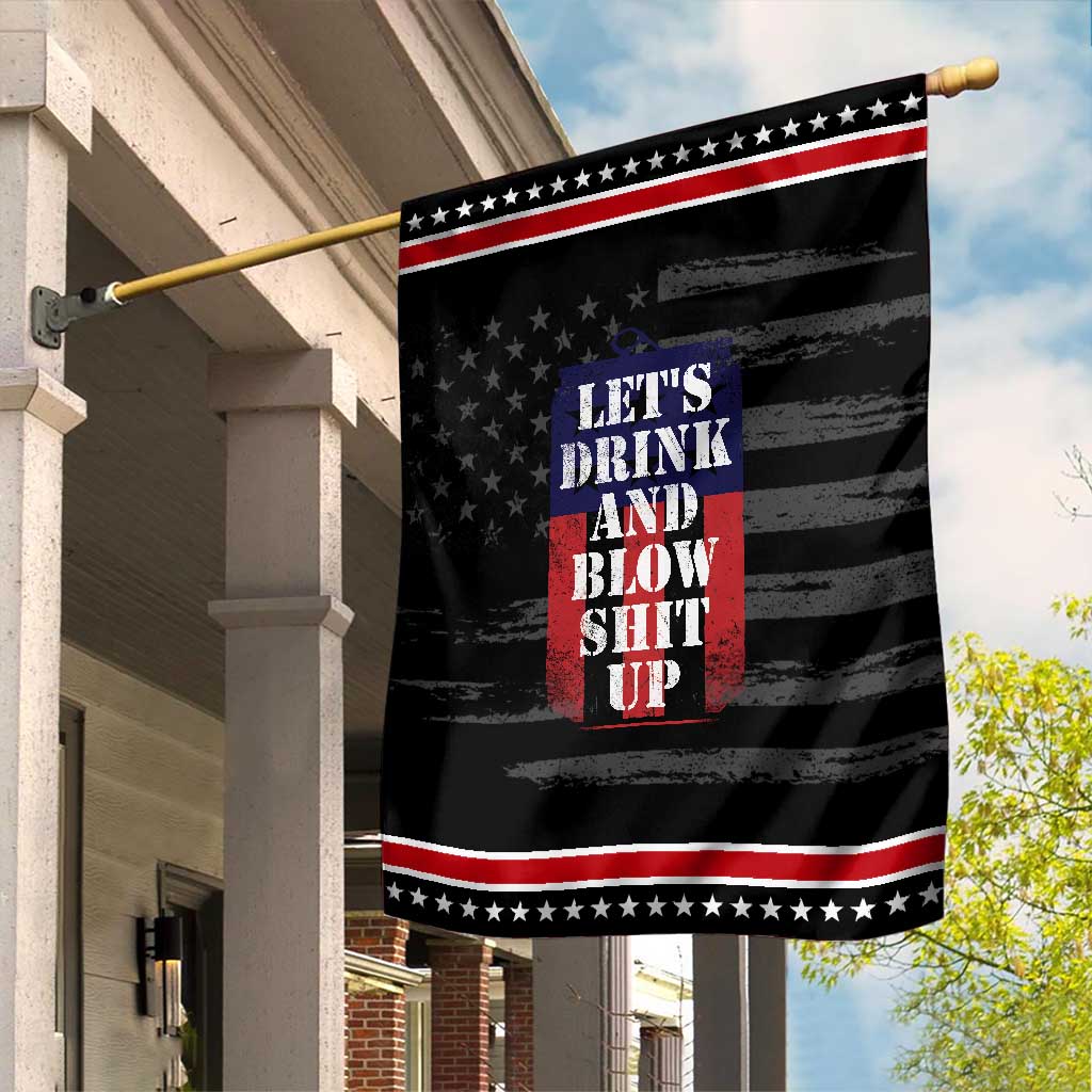 Funny Beer American Flag 4th of July Garden Flag Merica Drinking USA
