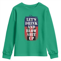 Funny Beer American Flag 4th of July Youth Sweatshirt Merica Drinking USA - Wonder Print Shop