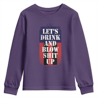 Funny Beer American Flag 4th of July Youth Sweatshirt Merica Drinking USA - Wonder Print Shop