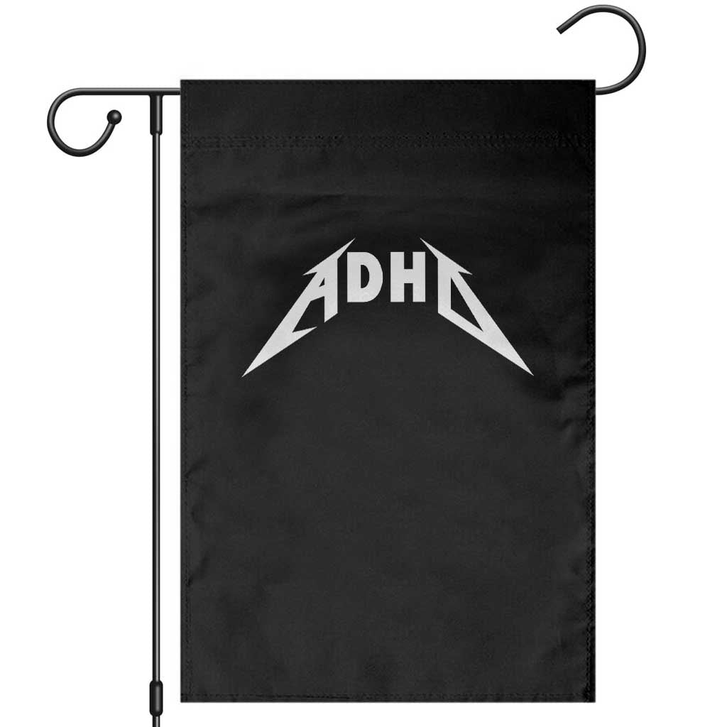 ADHD Garden Flag Funny Heavy Metal Rock Music Design Meme - Wonder Print Shop