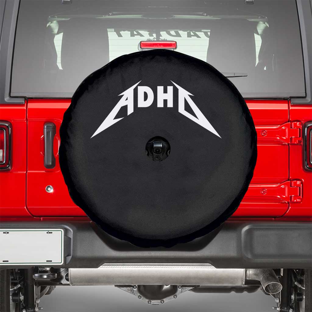 ADHD Spare Tire Cover Funny Heavy Metal Rock Music Design Meme - Wonder Print Shop
