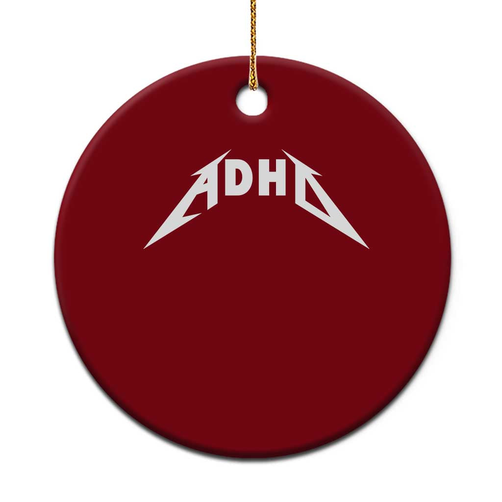 ADHD Ceramic Ornament Funny Heavy Metal Rock Music Design Meme - Wonder Print Shop