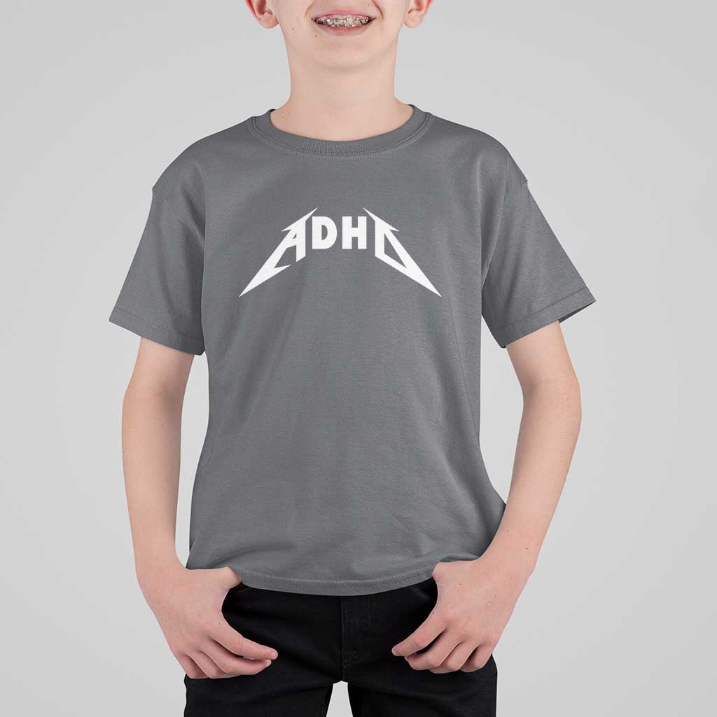 ADHD T Shirt For Kid Funny Heavy Metal Rock Music Design Meme - Wonder Print Shop