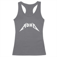 ADHD Racerback Tank Top Funny Heavy Metal Rock Music Design Meme - Wonder Print Shop