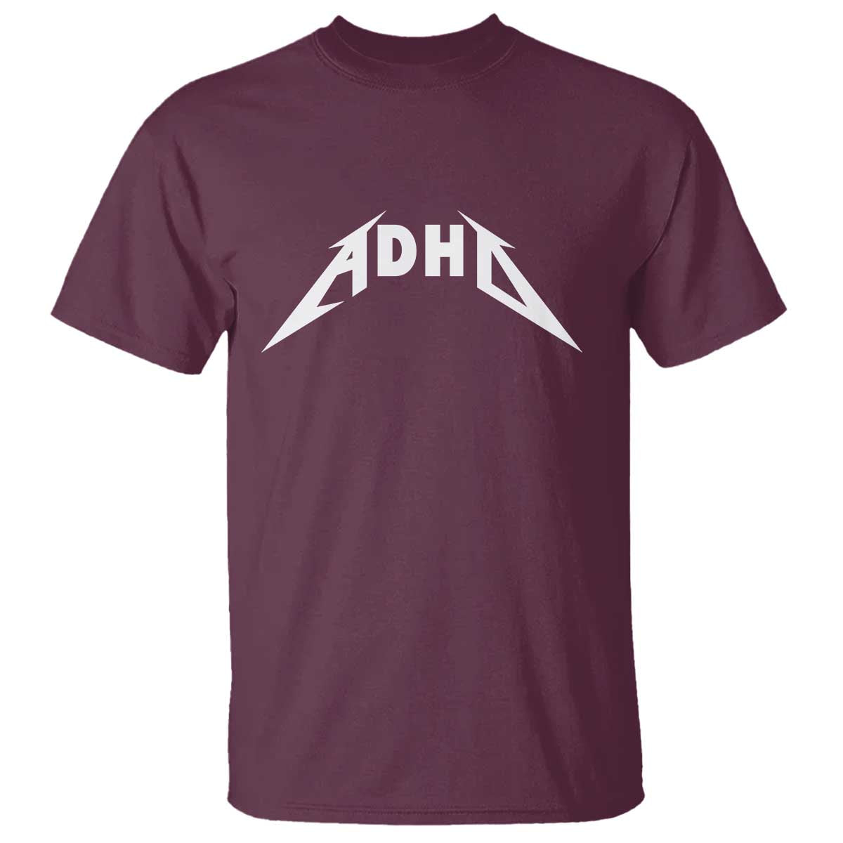 ADHD T Shirt Funny Heavy Metal Rock Music Design Meme - Wonder Print Shop