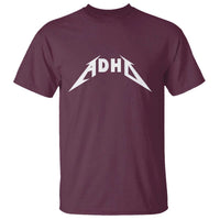 ADHD T Shirt Funny Heavy Metal Rock Music Design Meme - Wonder Print Shop