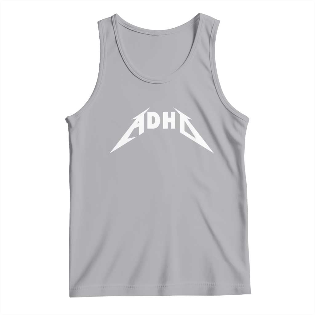 ADHD Tank Top Funny Heavy Metal Rock Music Design Meme - Wonder Print Shop