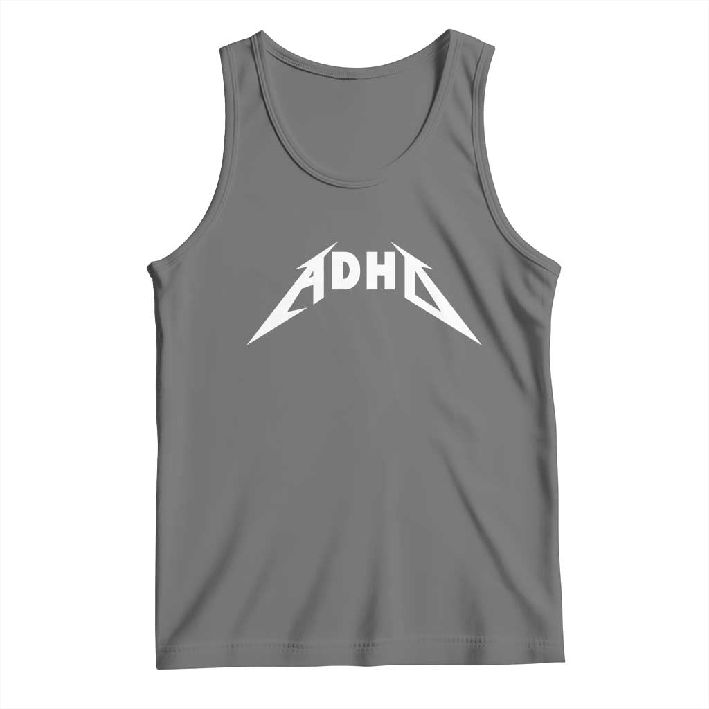 ADHD Tank Top Funny Heavy Metal Rock Music Design Meme - Wonder Print Shop