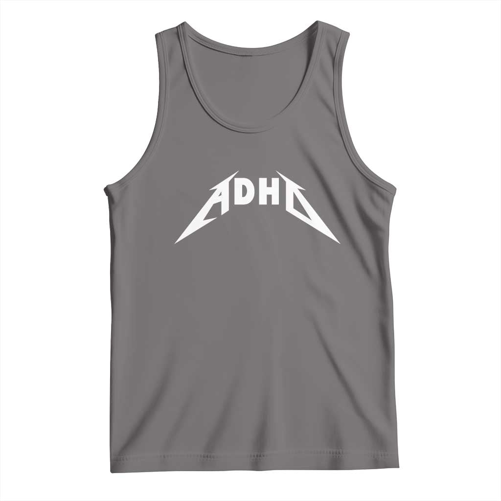 ADHD Tank Top Funny Heavy Metal Rock Music Design Meme - Wonder Print Shop
