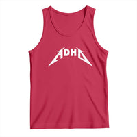 ADHD Tank Top Funny Heavy Metal Rock Music Design Meme - Wonder Print Shop