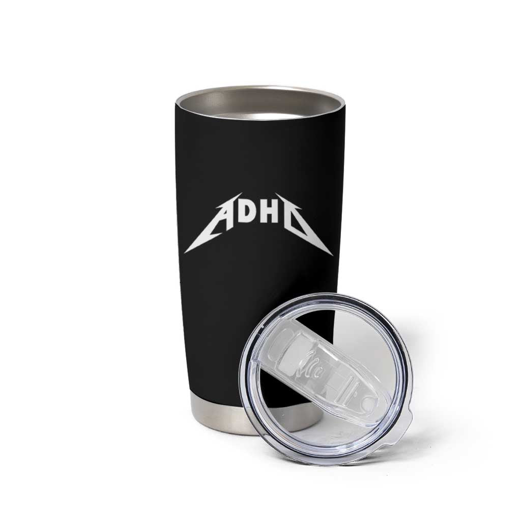 ADHD Tumbler Cup Funny Heavy Metal Rock Music Design Meme - Wonder Print Shop