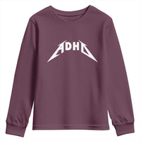 ADHD Youth Sweatshirt Funny Heavy Metal Rock Music Design Meme - Wonder Print Shop