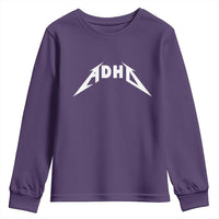 ADHD Youth Sweatshirt Funny Heavy Metal Rock Music Design Meme - Wonder Print Shop
