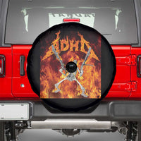 Funny Skeleton ADHD Spare Tire Cover Meme Flames Neurodivergent Gen Z - Wonder Print Shop