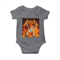 Funny Skeleton ADHD Baby Onesie Meme Flames Neurodivergent Gen Z - Wonder Print Shop
