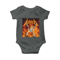 Funny Skeleton ADHD Baby Onesie Meme Flames Neurodivergent Gen Z - Wonder Print Shop