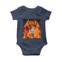 Funny Skeleton ADHD Baby Onesie Meme Flames Neurodivergent Gen Z - Wonder Print Shop