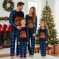Funny Skeleton ADHD Plaid Pajama Set Meme Flames Neurodivergent Gen Z - Wonder Print Shop