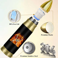 Funny Skeleton ADHD Bullet Tumbler Meme Flames Neurodivergent Gen Z - Wonder Print Shop