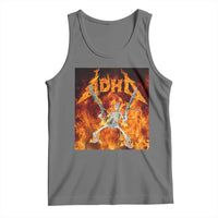 Funny Skeleton ADHD Tank Top Meme Flames Neurodivergent Gen Z - Wonder Print Shop
