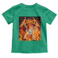 Funny Skeleton ADHD Toddler T Shirt Meme Flames Neurodivergent Gen Z - Wonder Print Shop