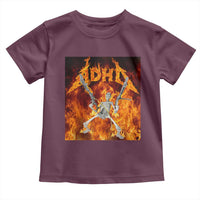 Funny Skeleton ADHD Toddler T Shirt Meme Flames Neurodivergent Gen Z - Wonder Print Shop