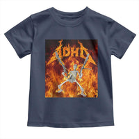 Funny Skeleton ADHD Toddler T Shirt Meme Flames Neurodivergent Gen Z - Wonder Print Shop