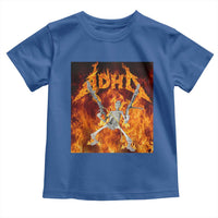 Funny Skeleton ADHD Toddler T Shirt Meme Flames Neurodivergent Gen Z - Wonder Print Shop