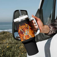 Funny Skeleton ADHD Tumbler With Handle Meme Flames Neurodivergent Gen Z - Wonder Print Shop