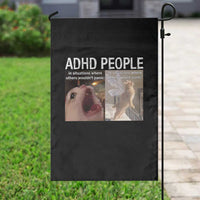 ADHD Cat Meme Garden Flag Funny Panic Cat Mental Health Awareness - Wonder Print Shop