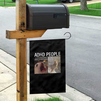 ADHD Cat Meme Garden Flag Funny Panic Cat Mental Health Awareness - Wonder Print Shop