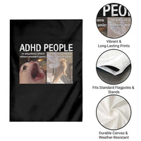 ADHD Cat Meme Garden Flag Funny Panic Cat Mental Health Awareness - Wonder Print Shop