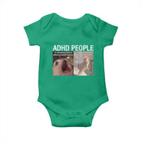 ADHD Cat Meme Baby Onesie Funny Panic Cat Mental Health Awareness - Wonder Print Shop