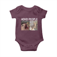 ADHD Cat Meme Baby Onesie Funny Panic Cat Mental Health Awareness - Wonder Print Shop