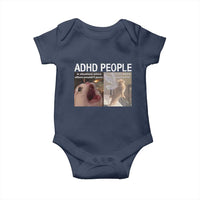 ADHD Cat Meme Baby Onesie Funny Panic Cat Mental Health Awareness - Wonder Print Shop