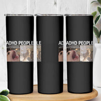ADHD Cat Meme Skinny Tumbler Funny Panic Cat Mental Health Awareness - Wonder Print Shop