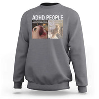 ADHD Cat Meme Sweatshirt Funny Panic Cat Mental Health Awareness - Wonder Print Shop