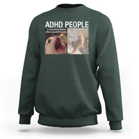 ADHD Cat Meme Sweatshirt Funny Panic Cat Mental Health Awareness - Wonder Print Shop