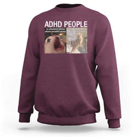 ADHD Cat Meme Sweatshirt Funny Panic Cat Mental Health Awareness - Wonder Print Shop