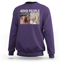 ADHD Cat Meme Sweatshirt Funny Panic Cat Mental Health Awareness - Wonder Print Shop