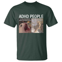 ADHD Cat Meme T Shirt Funny Panic Cat Mental Health Awareness - Wonder Print Shop