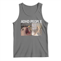 ADHD Cat Meme Tank Top Funny Panic Cat Mental Health Awareness - Wonder Print Shop