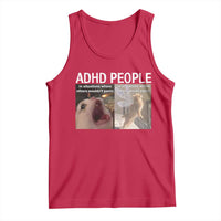 ADHD Cat Meme Tank Top Funny Panic Cat Mental Health Awareness - Wonder Print Shop
