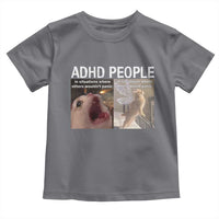 ADHD Cat Meme Toddler T Shirt Funny Panic Cat Mental Health Awareness - Wonder Print Shop