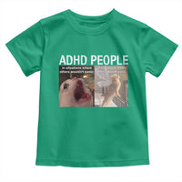 ADHD Cat Meme Toddler T Shirt Funny Panic Cat Mental Health Awareness - Wonder Print Shop
