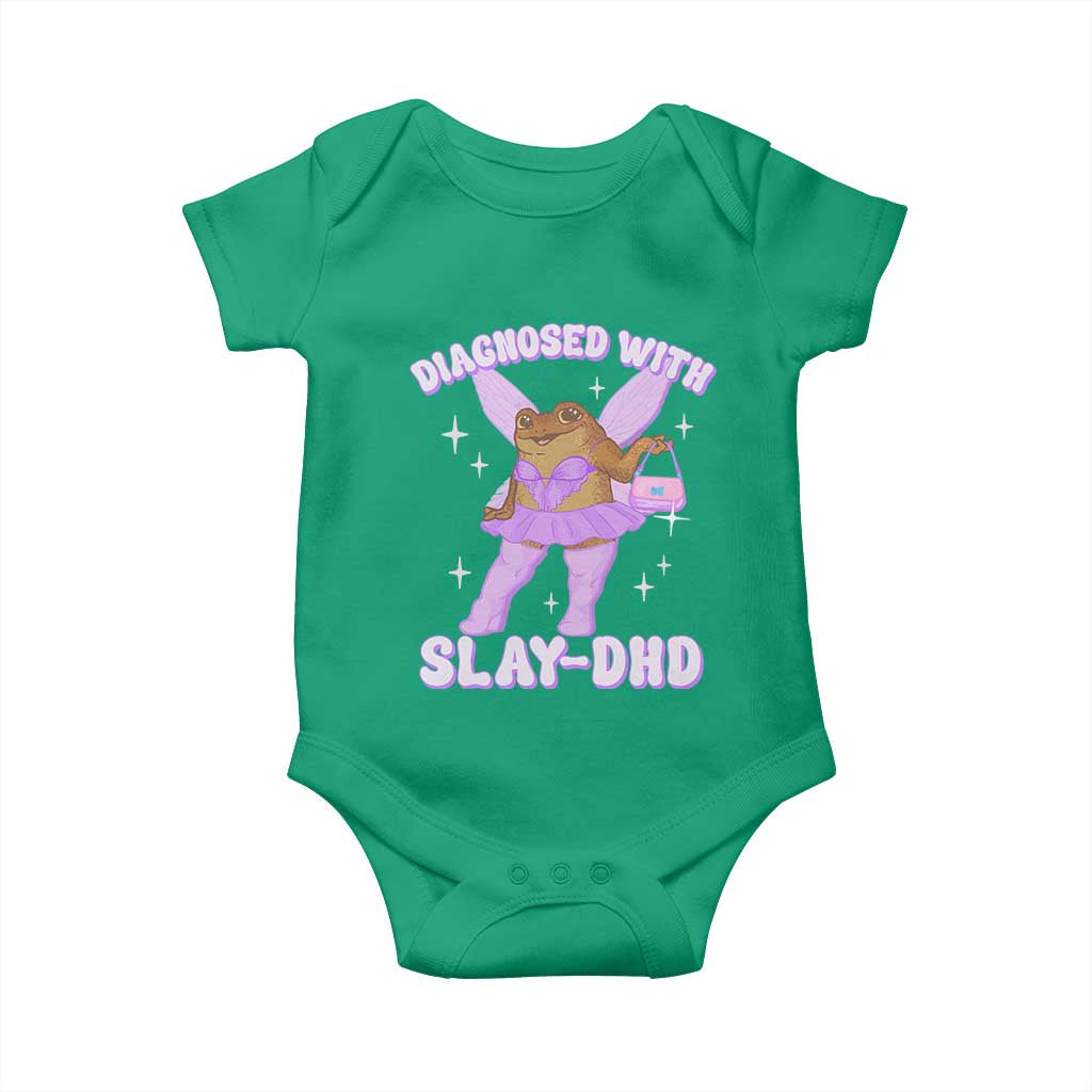 ADHD Meme Baby Onesie Funny Slay DHD Frog Neurodivergent - Wonder Print Shop