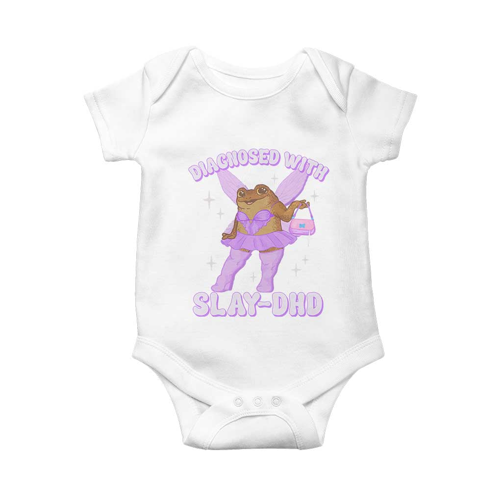ADHD Meme Baby Onesie Funny Slay DHD Frog Neurodivergent - Wonder Print Shop