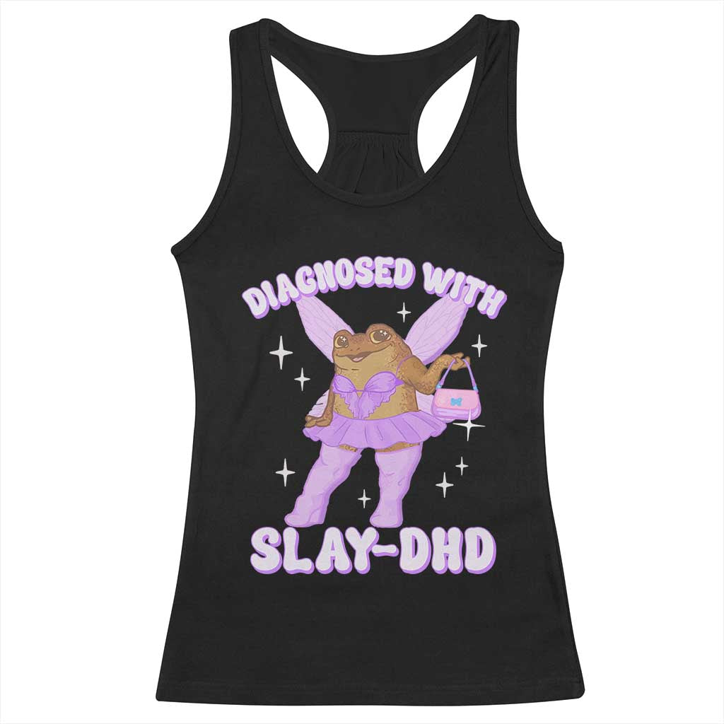 ADHD Meme Racerback Tank Top Funny Slay DHD Frog Neurodivergent - Wonder Print Shop